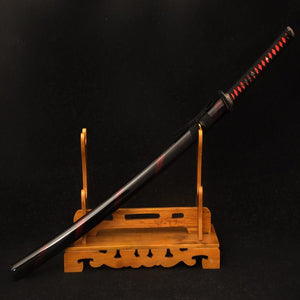 Handmade Japanese Samurai Sword Katana Folded Steel Red Dragon